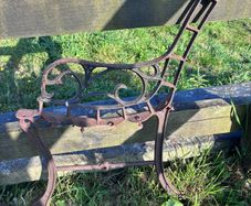 Pair of Cast iron bench ends