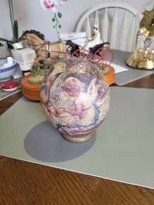 Ostrich egg painted