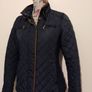 Navy Blue Quilted Jacket Image 8