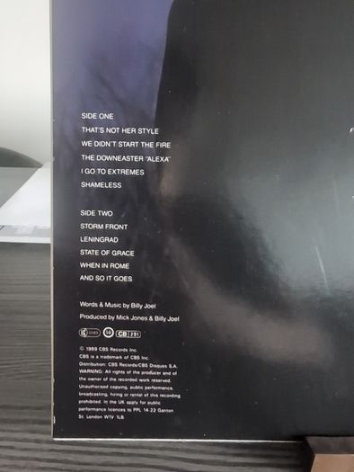 Billy Joel - Storm Front (LP, Album)