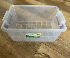 clear plastic storage box