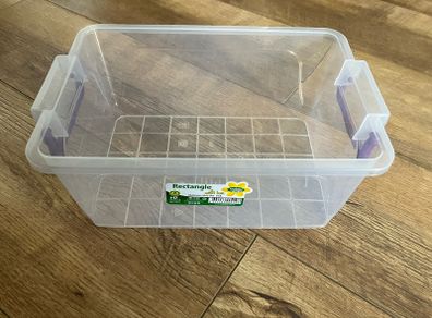 clear plastic storage box