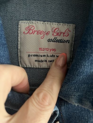 Destressed look denim jacket