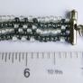 Kumihimo Seed Bead Bracelet: Black, White,  Silver Clasp Image 6