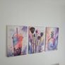 3 canvas framed 35x55cm each size Image 2