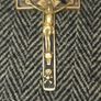Antique Brass and Ebony Crucifix Pendant Image 4
