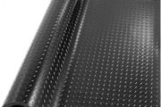 Rubber Garage Floor Mats 1M x 5M / 3.3Ft x 16.4Ft Anti-Slip Diamond Plate Mat 3mm Thick Heavy Duty Commercial Flooring Mat Roll for Under Car, Gym, Garage, Warehouse, Black