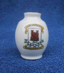 DUNGANNON (Northern Ireland) - an antique souvenir crested china vase (early 1900s)