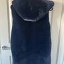 Navy faux fur James Lakeland gilet Image 4