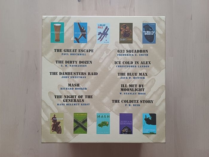 War Books Box Set, Dirty Dozen, Great Escape, MASH, 10 Military Action Paperbacks 2004