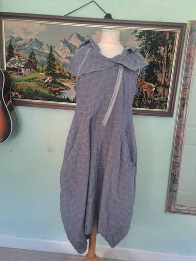 My Soul designer barrel shape grey dress with pockets