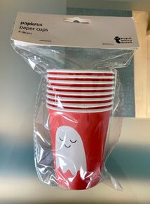 Flying Tiger 8 Pack Cute Ghostie Paper Cups - New