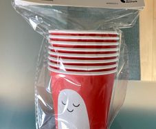 Flying Tiger 8 Pack Cute Ghostie Paper Cups - New