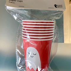 Flying Tiger 8 Pack Cute Ghostie Paper Cups - New