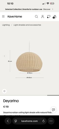 rattan ceiling light