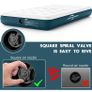 Camping Air Mattress, Raised Flocked Surface Air Mattress with Carry Bag Easy to Inflate Durable Blow Up Bed Portable Inflatable Air Bed for Tents Travel Home Guests, 330lb MAX Image 2