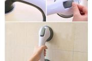 1pc Handle Vacuum Suction Cup Safety Handrail With Shower Handle Non-slip Support Toilet Bathroom Safety Grab Rod