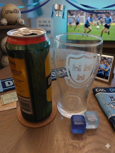Dublin Laser Engraved Pint Glass and Reusable Ice Cubes