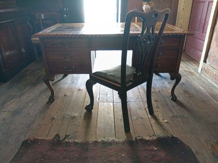 A Chippendale style mahogany Partners Desk