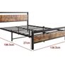 Double Bed Frame with Wooden Headboard Image 7