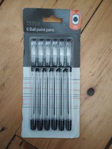 6 Ball Point pens - Tesco
