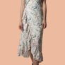Floral Wrap Midi Dress with Ruffles Image 5