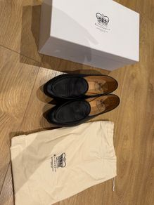 Crown Northampton Artizan Belgian Slipper - Black Calf - UK 9 / EU 43 - MINT FULL SET
