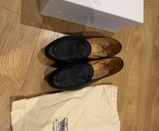Crown Northampton Artizan Belgian Slipper - Black Calf - UK 9 / EU 43 - MINT FULL SET