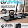 6 in 1 Treadmill with 3 percent to15 percent Incline, Under Desk Walking Pad, 1 12 km h HP Motor 8 Point Shock Absorption, 15 cm Adjustable Handlebar, LED Display, Remote Control, 130 kg Max Image 4