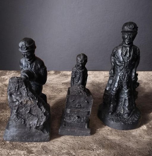 Vintage Coal Miner Figurines Collection by A.W. Elliott Set of 3