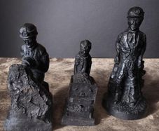 Vintage Coal Miner Figurines Collection by A.W. Elliott Set of 3