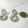 Limited Edition Cullinan White Topaz 925 Sterling Silver Drop Earrings 13.92ct Certificate of Authenticity Image 3