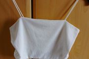 Ladies white strappy crop top