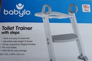Toilet trainer with steps