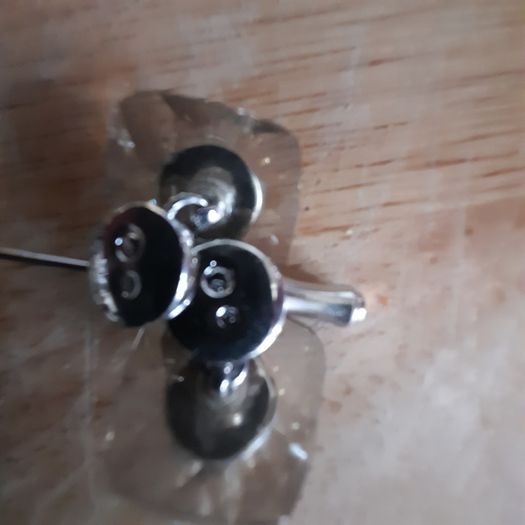 Swarovski crystal tie pin and matching cufflinks