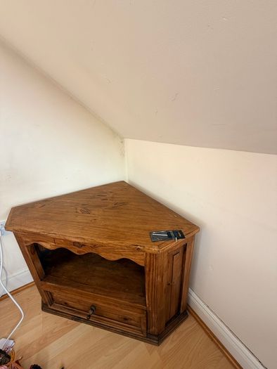 Solid Wood Corner TV Cabinet