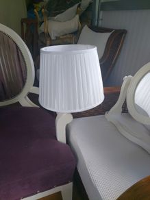 Pair standard lamp shades