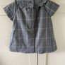 Mothercare grey plaid dress with baby knickerbockers or nappy cover Image 4