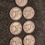 1940s Irish Sixpence SET 1942 Silver 1946 1947 1949 x2 Emergency Issue 7 Coins Image 6