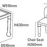 Toys Childrens Multi-Coloured Table 2 Chairs Set, Multicoloured, 51x51x43.5 cm Image 3