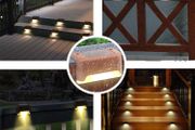 LED Solar Stair Light Waterproof Outdoor Garden Passage Courtyard Terrace Guardrail Deck Decking Step Light Landscape Light