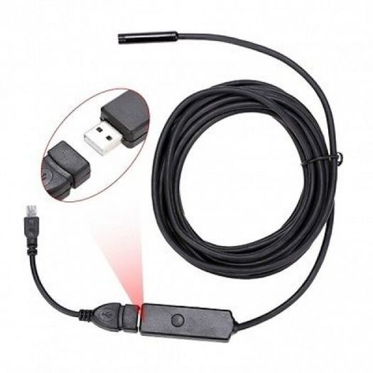 25441 Waterproof 7mm 6LED 5M USB Wire Inspection Camera
