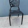 Set of 4 Black Modern Plastic Dining/ Stacking Chairs Image 6