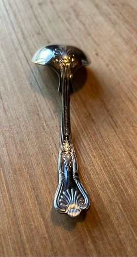 Vintage Sheffield Silver Plate Sauce Ladle with Kings pattern