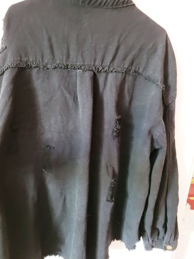 Plus size black denim jacket size 16-18