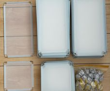 Matte grey Storage cubes