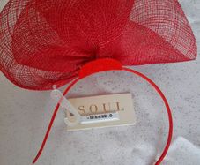 fascinator red