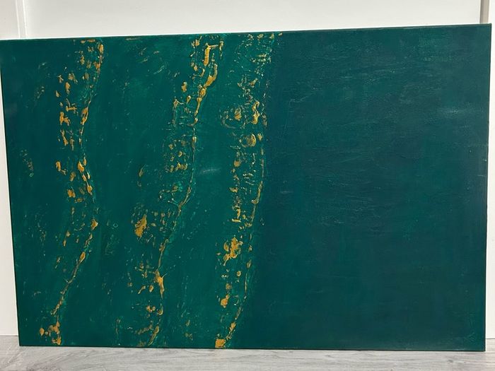 Abstract green painting