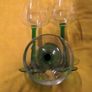 VINTAGE Wine Glasses/Luminarc/Green glass base/Vintage 80's Image 4