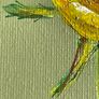 Mini Art - Original Yellow Rose on Canvas Image 2
